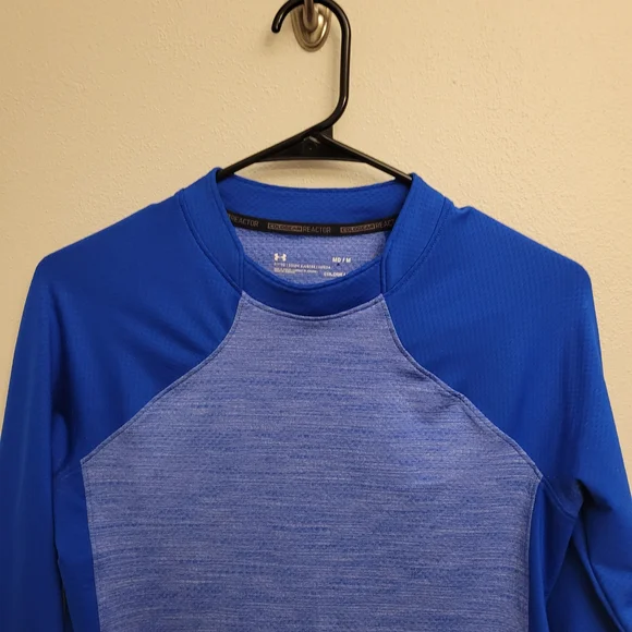VGUC Under Armor Women's Mock Neck Coldgear Reactor Long Sleeve, Blue, Size Med - Picture 2 of 5